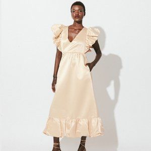Odessa Midi Dress / Pale Champagne